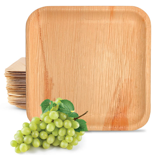 Verde Planet - 10" Square Palm Leaf Plate, USDA Certified, Compostable | Case of 200